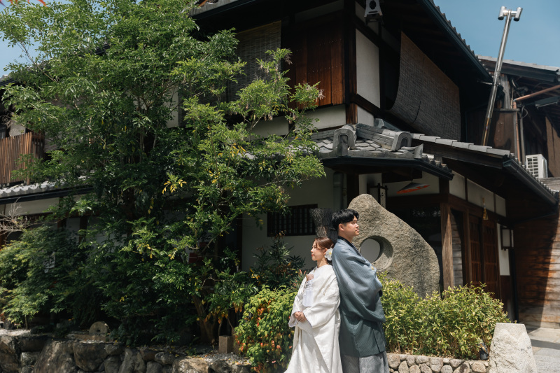 京都の街並みで