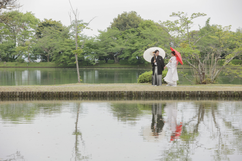 歴史ある大沢池でお散歩気分
