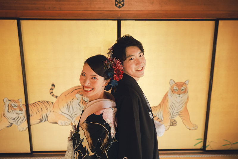 ニコニコ笑顔のフォトウェディング。