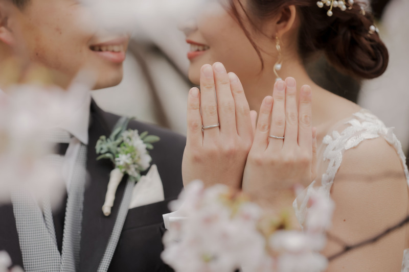 指輪もかわいく