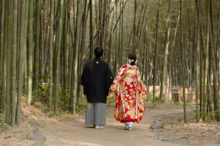大覚寺で色打掛も白無垢も