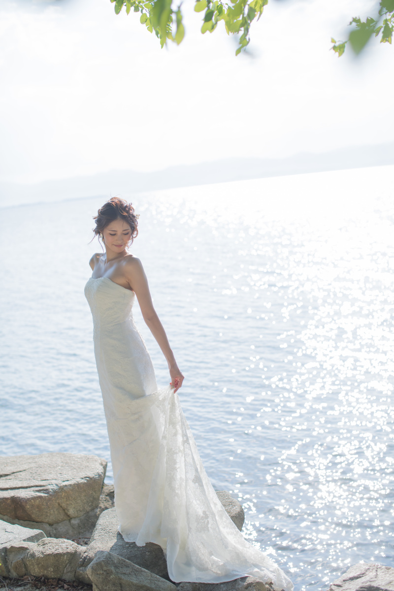 総レースのドレス