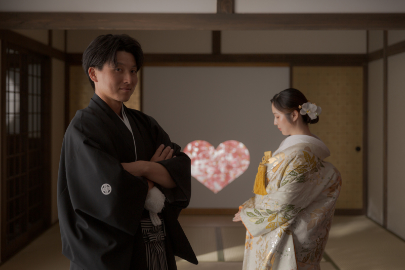 ご新郎様もかっこよくきめて!