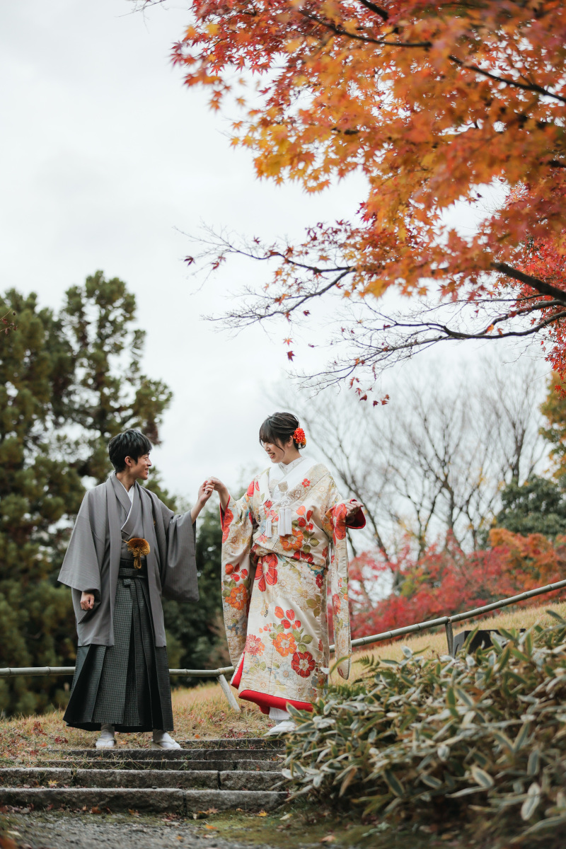 少しの階段も素敵な撮影スポットに♪
