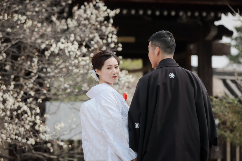 新婦様の振り向きショット。