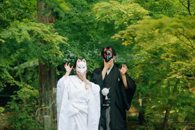 お二人がお持ちくださったお面との1ショット
