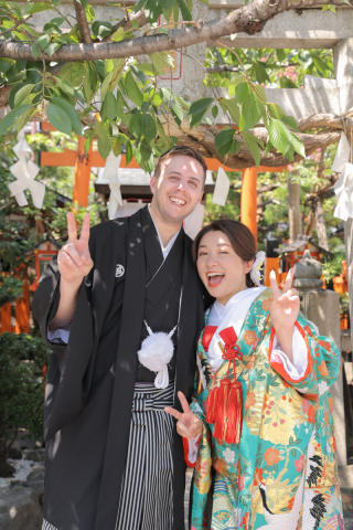 HAPPY SMILE！が素敵なおふたりと【祇園】和装ロケーション♪