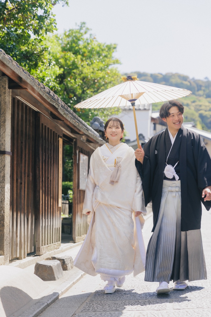 京都の街並みを観光気分で