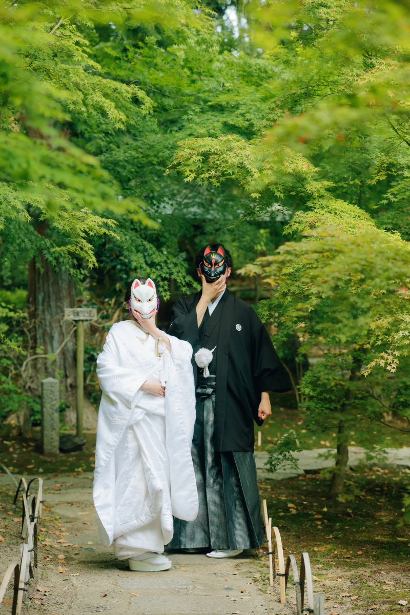 新緑と紅の美しいコラボ!【金戒光明寺】でのロケーションフォト