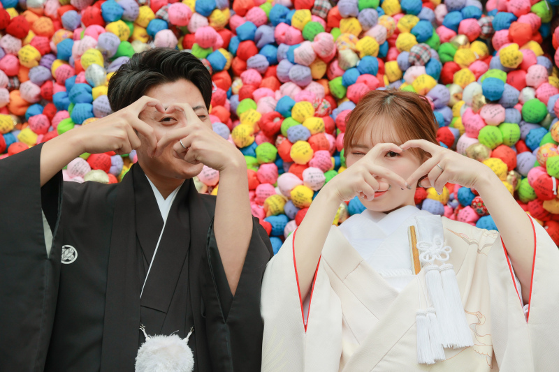 くくり猿の前で♪