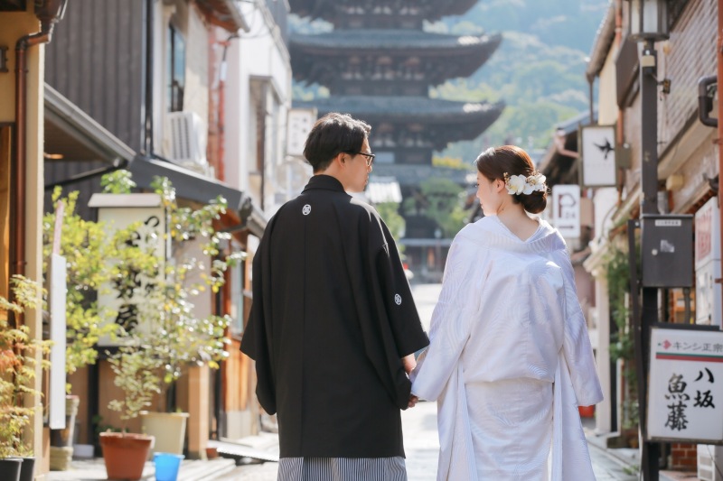 八坂の塔を背景に♪