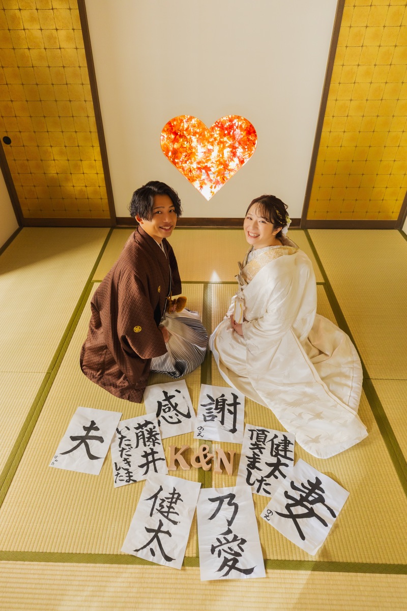 イニシャルブロックを使ったお写真も