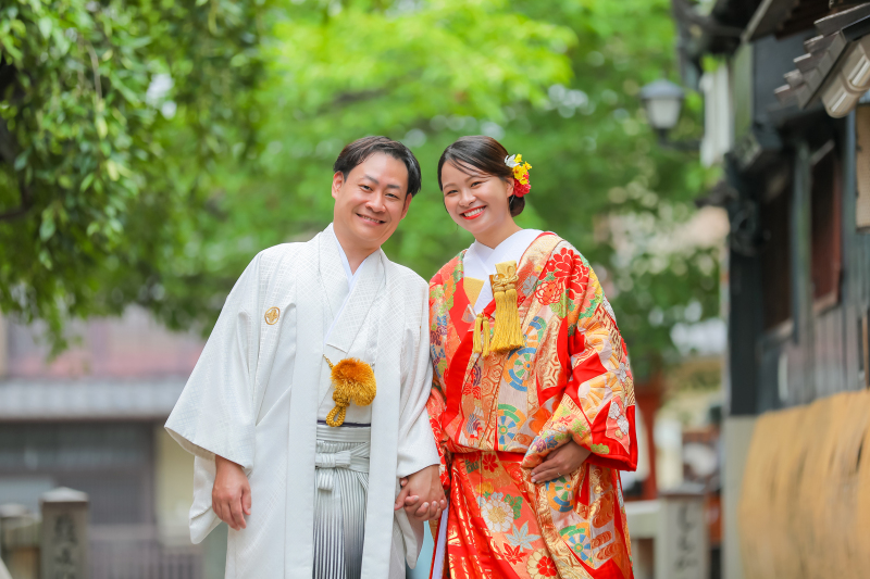 お二人の笑顔を捉えたカット。