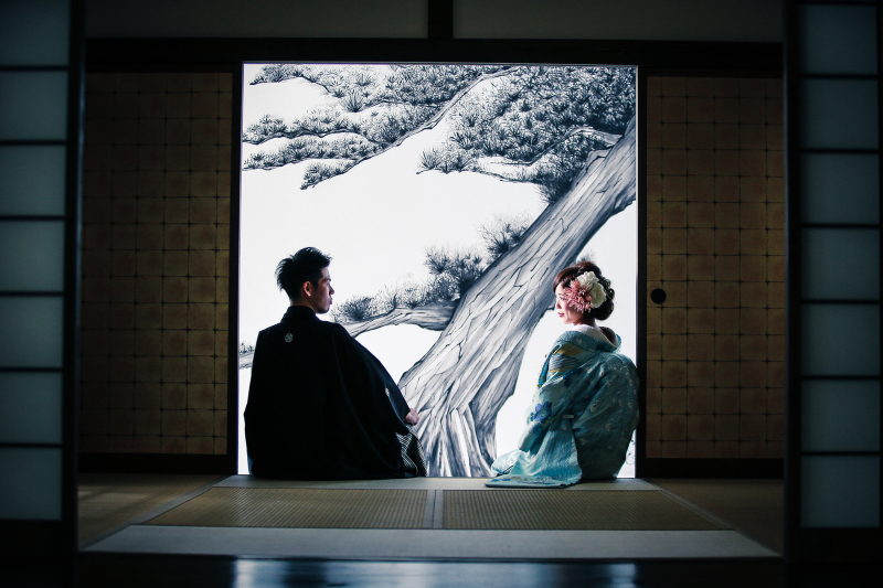 大人気の水墨画風セットです。