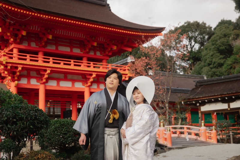歴史ある上賀茂神社で紅葉撮影