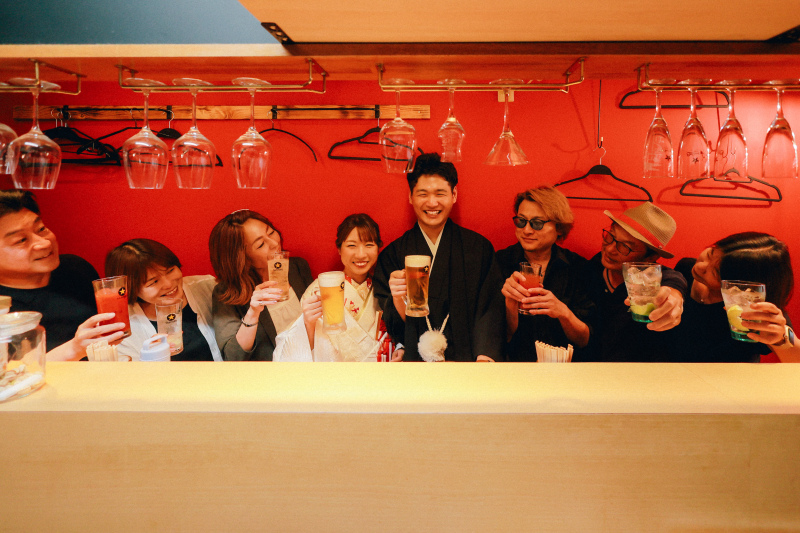 みんなで盛大に「かんぱーい！」