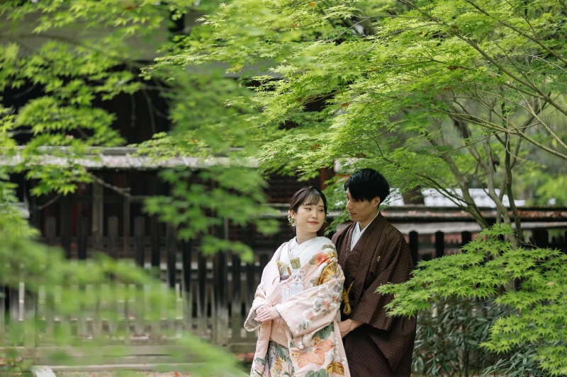 和装と新緑