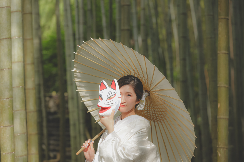 光に照らされた新婦様♡