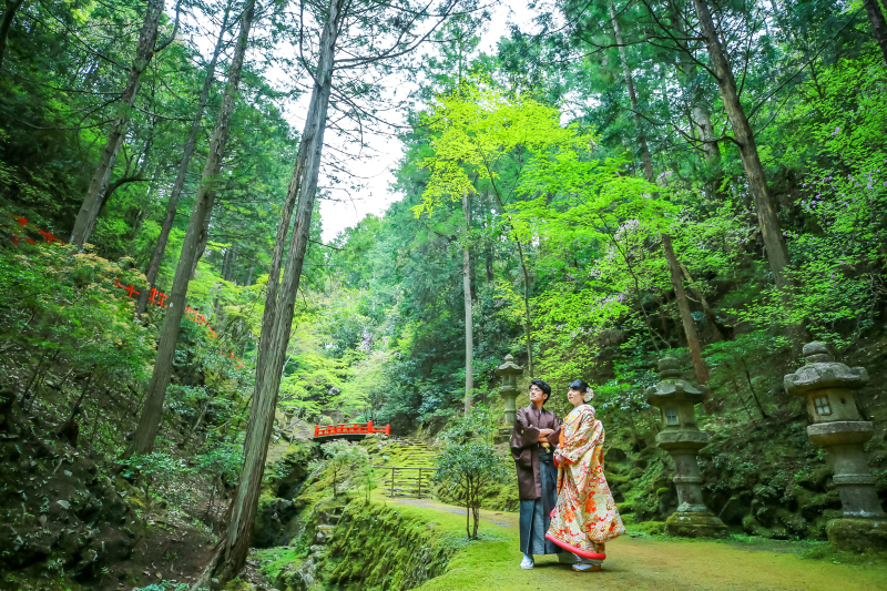 雄大な自然の中で。