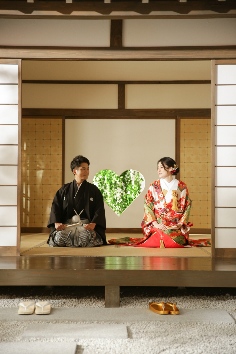 ハートの猪目窓