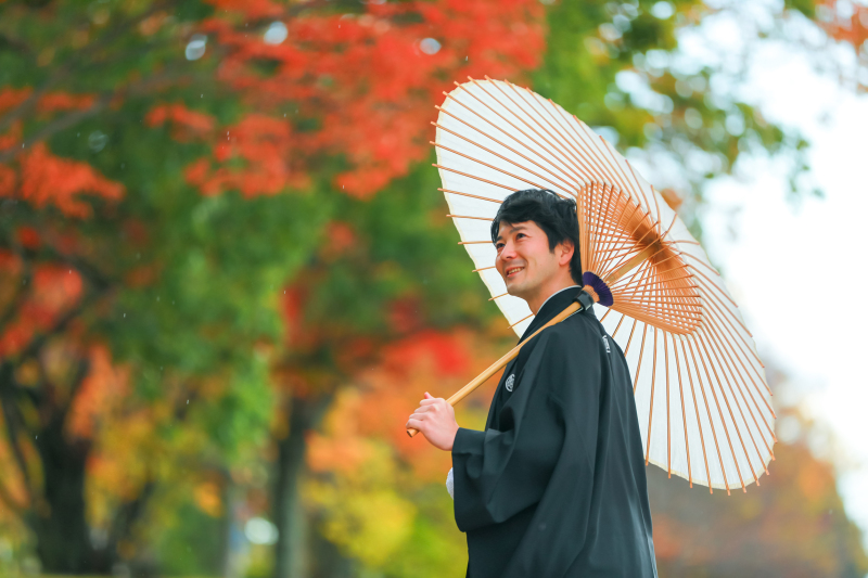 ご新郎様も笑顔のフォトウェディング