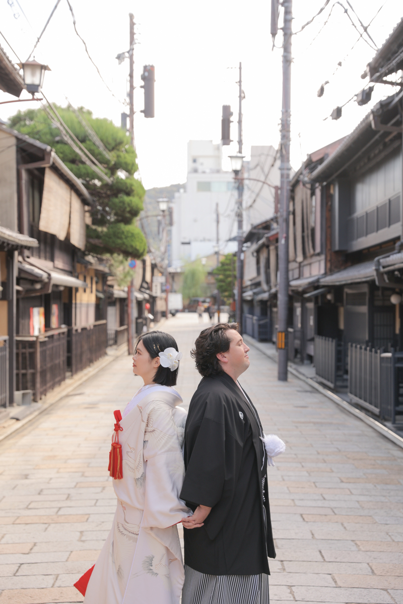 祇園の街並みの中で