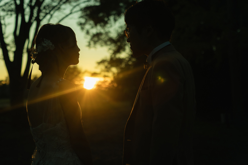 ドラマティックなウェディングフォト