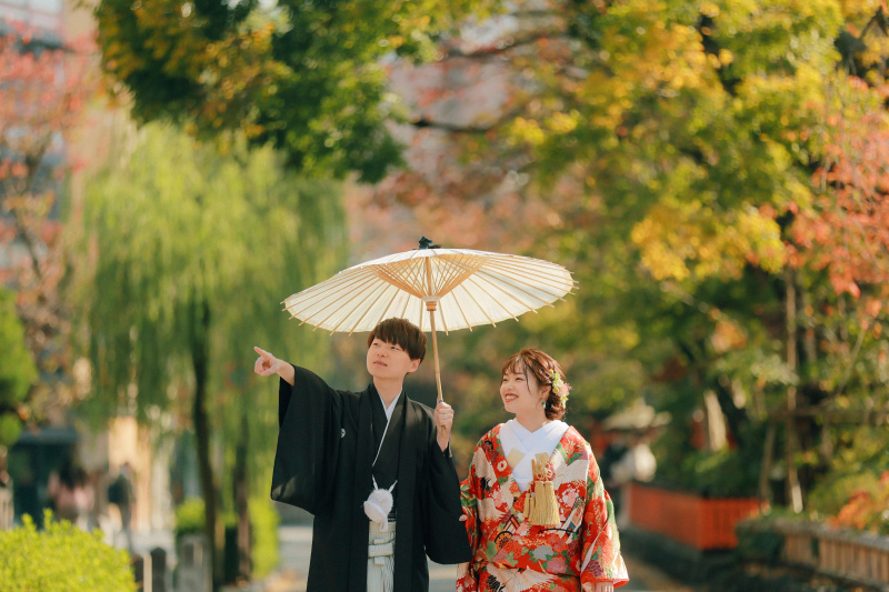 祇園の街並みを