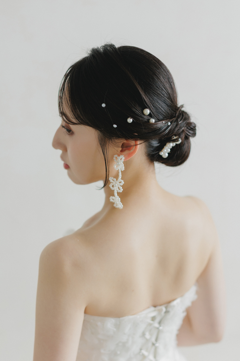 ヘアスタイルのアップ撮影