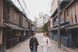 白川沿いを辿って京都を感じる前撮り撮影♪