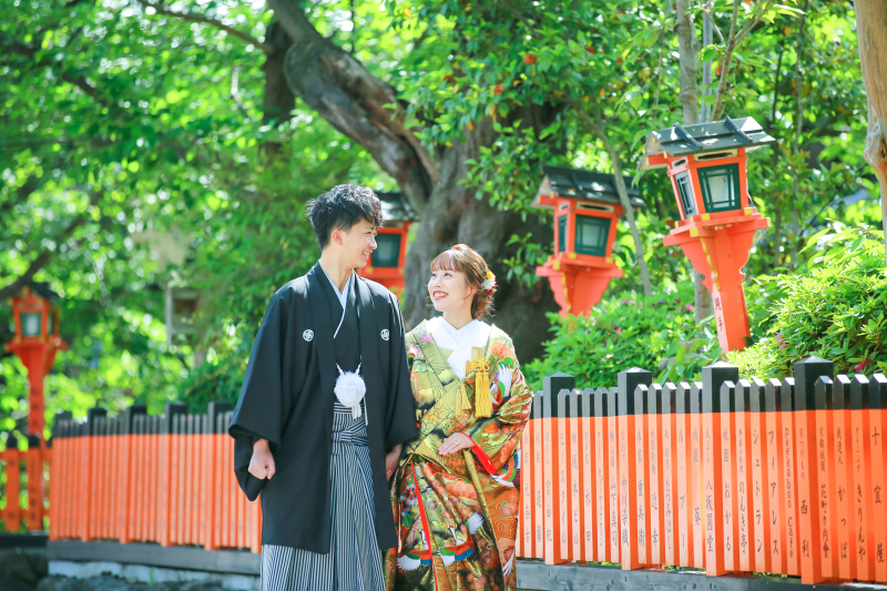 新緑の眩しい祇園で！