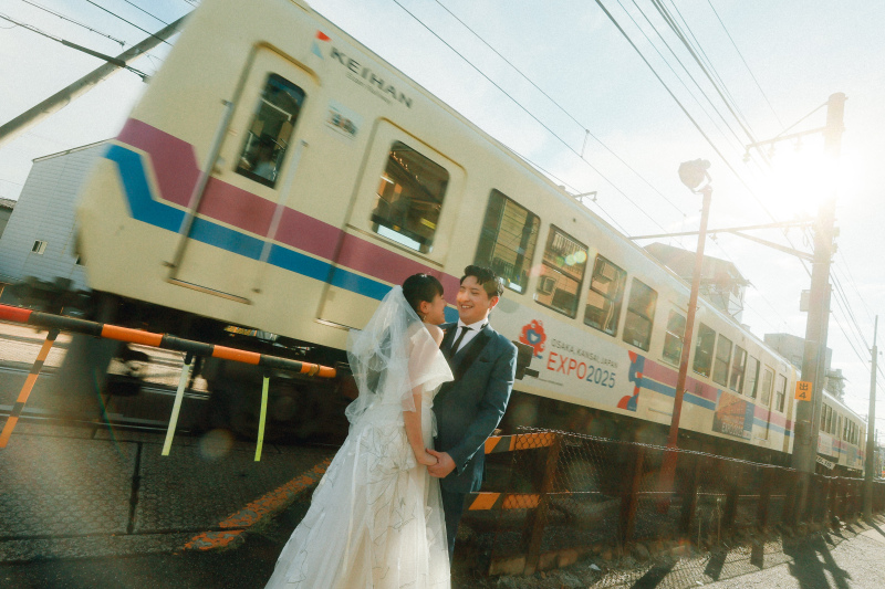 洋装に着替えて鴨川へ