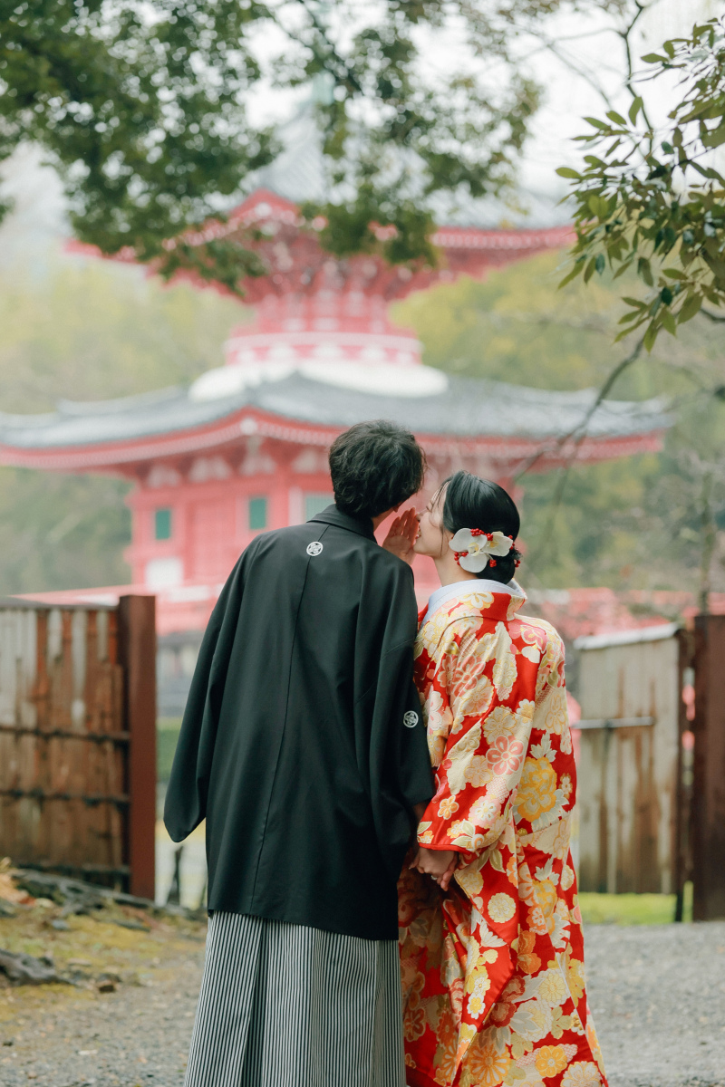 お色直しをして屋外撮影へ!