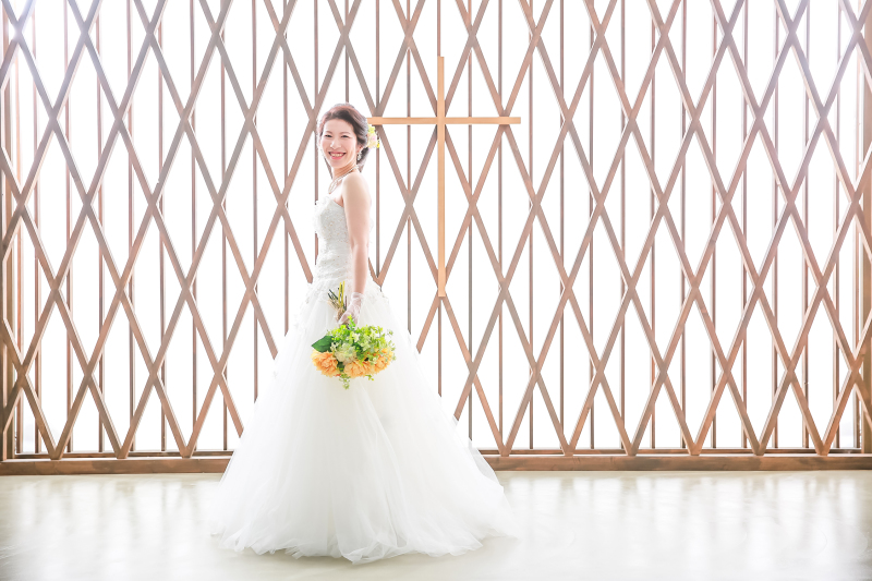  お気に入りのウェディングドレスで。