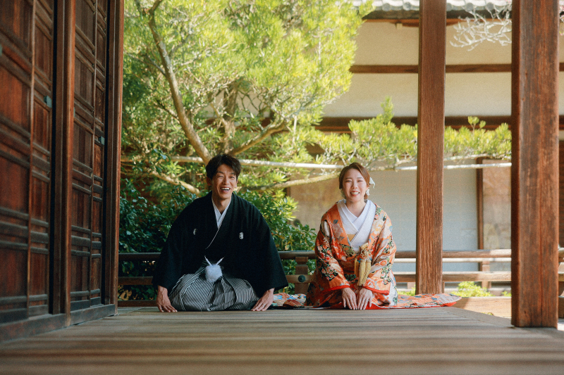 お次は和装にお着替えして毘沙門堂へ