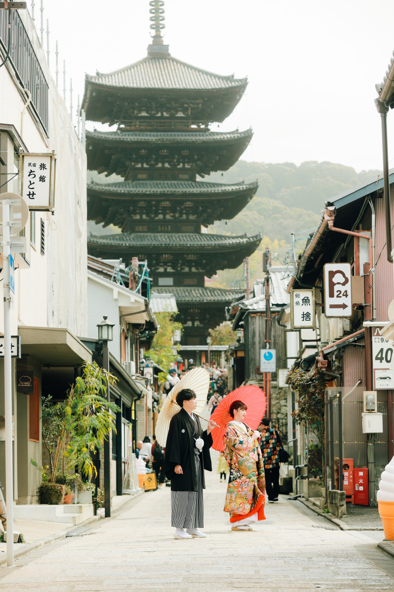 五重塔を背景に♪