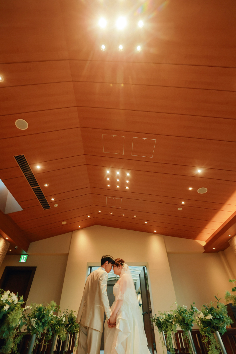 おでこをくっつけて