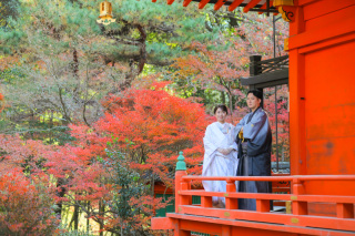 和装とお寺、歴史的な建物で前撮り撮影
