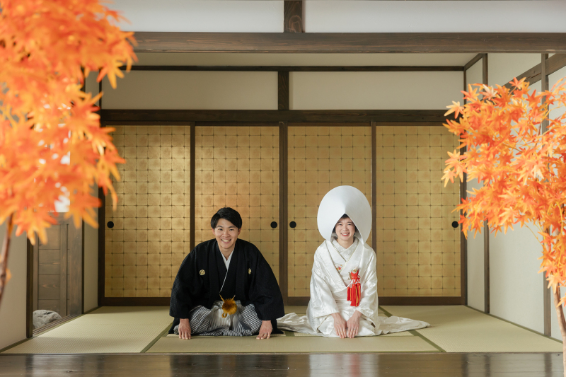 やっぱり正座の結婚写真♪