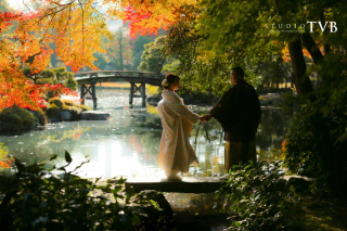 紅葉＿日本庭園