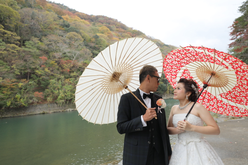 洋装でも番傘！！