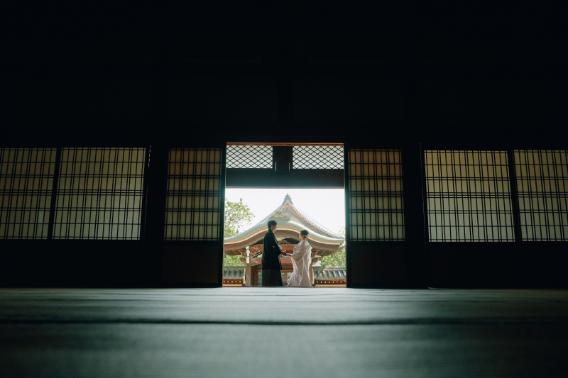 金戒光明寺の建物の中からのショット