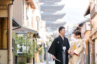 和装で八坂の塔ロケーション♫