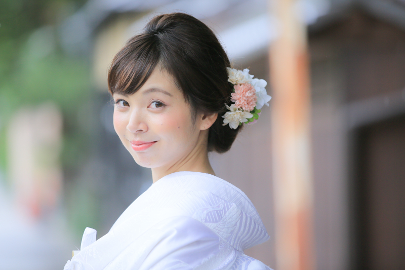 白無垢　洋髪