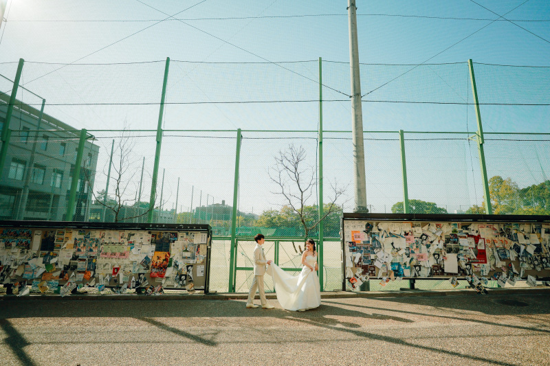 グラウンド前での1カット