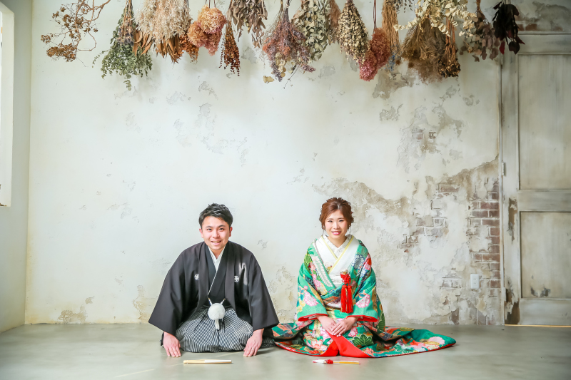 大人気のドライフラワーのセットで。