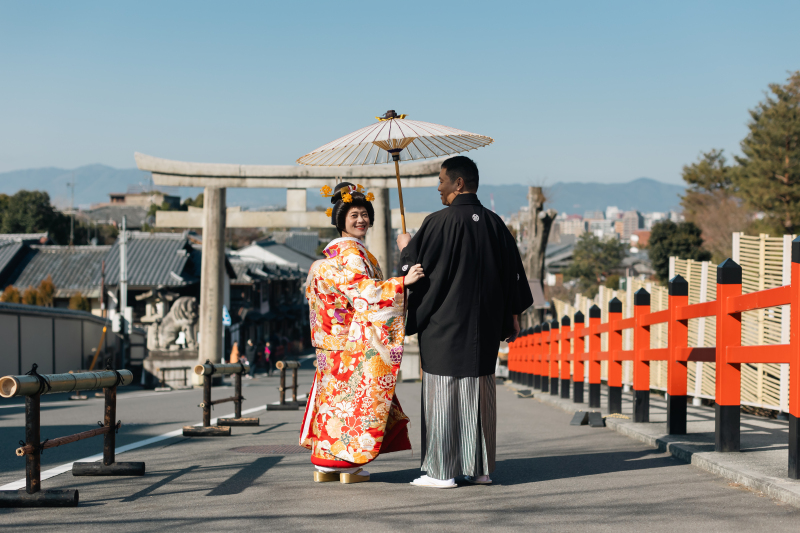 お二人をバランスよく撮影。