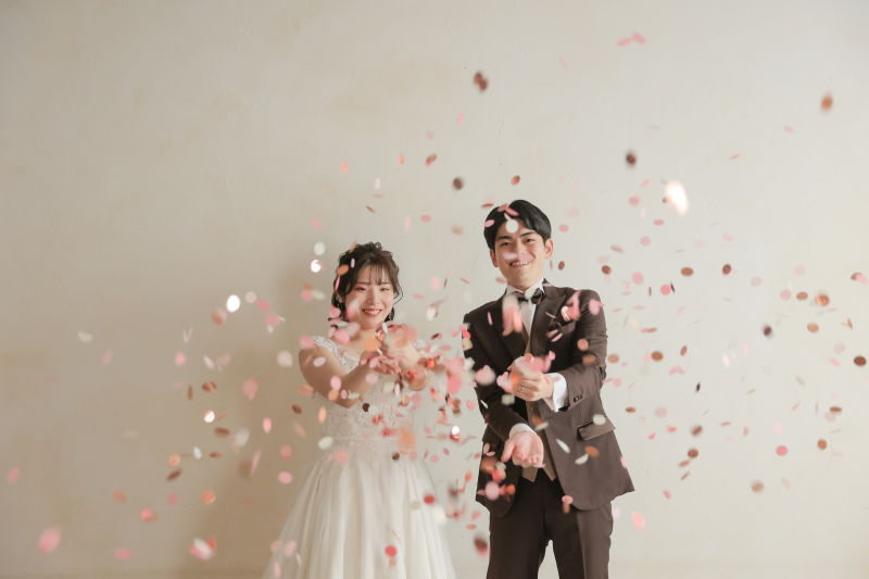 コンフェッティーで華やかに