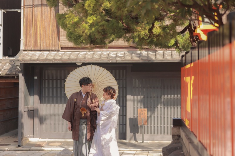 和傘を持ってお散歩風に◎