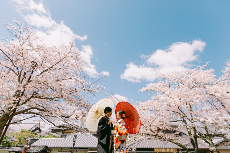 お二人を祝う、満開